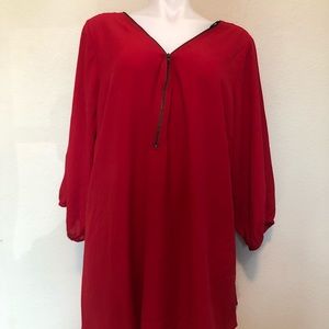 City chic red blouse